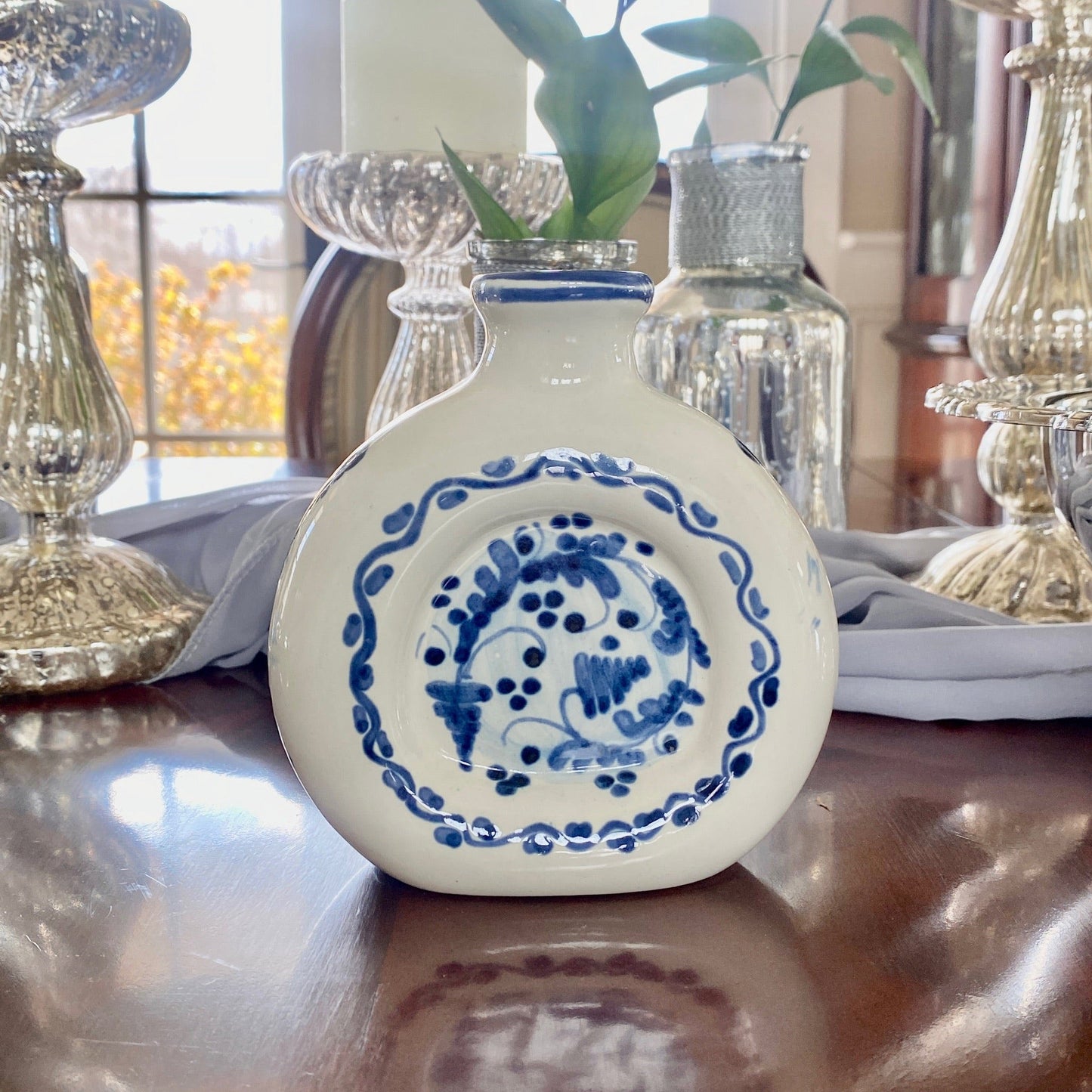 Deruta Hand Painted Round Vase