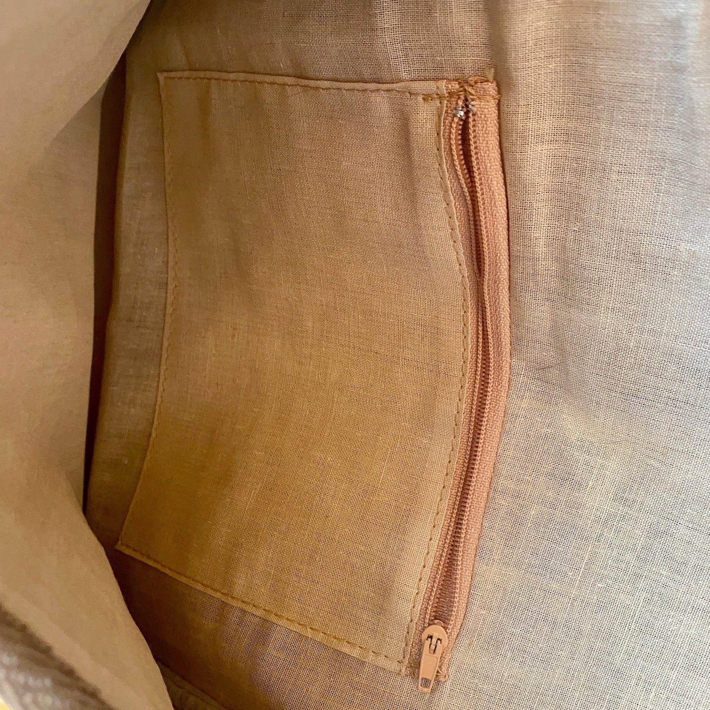 Rattan and Gold Leather Striped Clutch