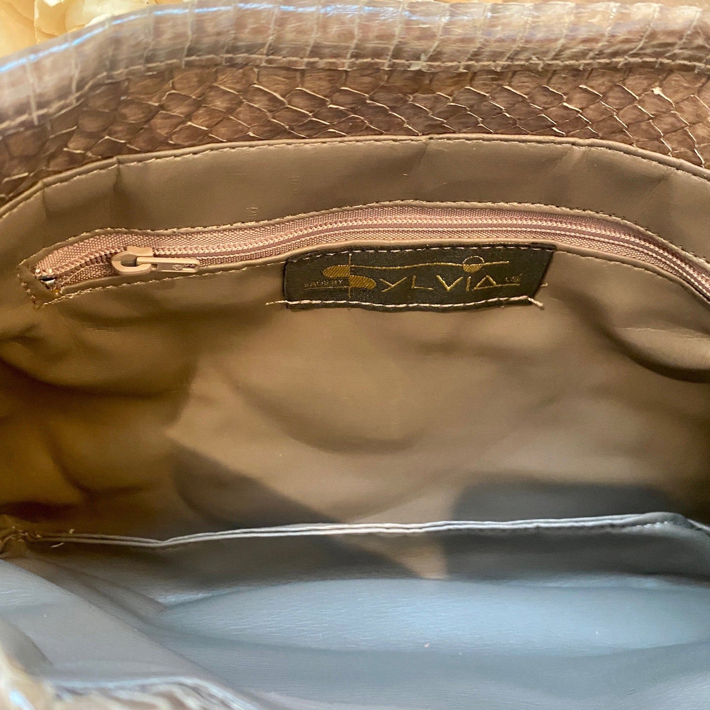 Oversized Snake Skin Clutch with Strap