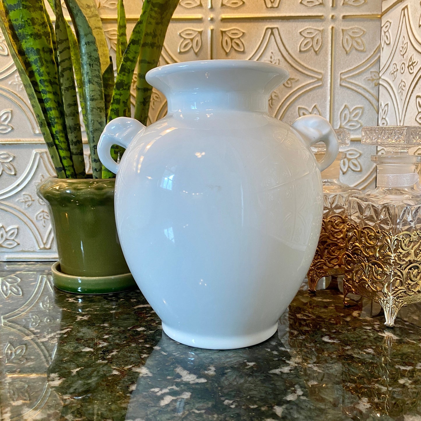 Hand Painted Japanese Porcelain Urn Vase