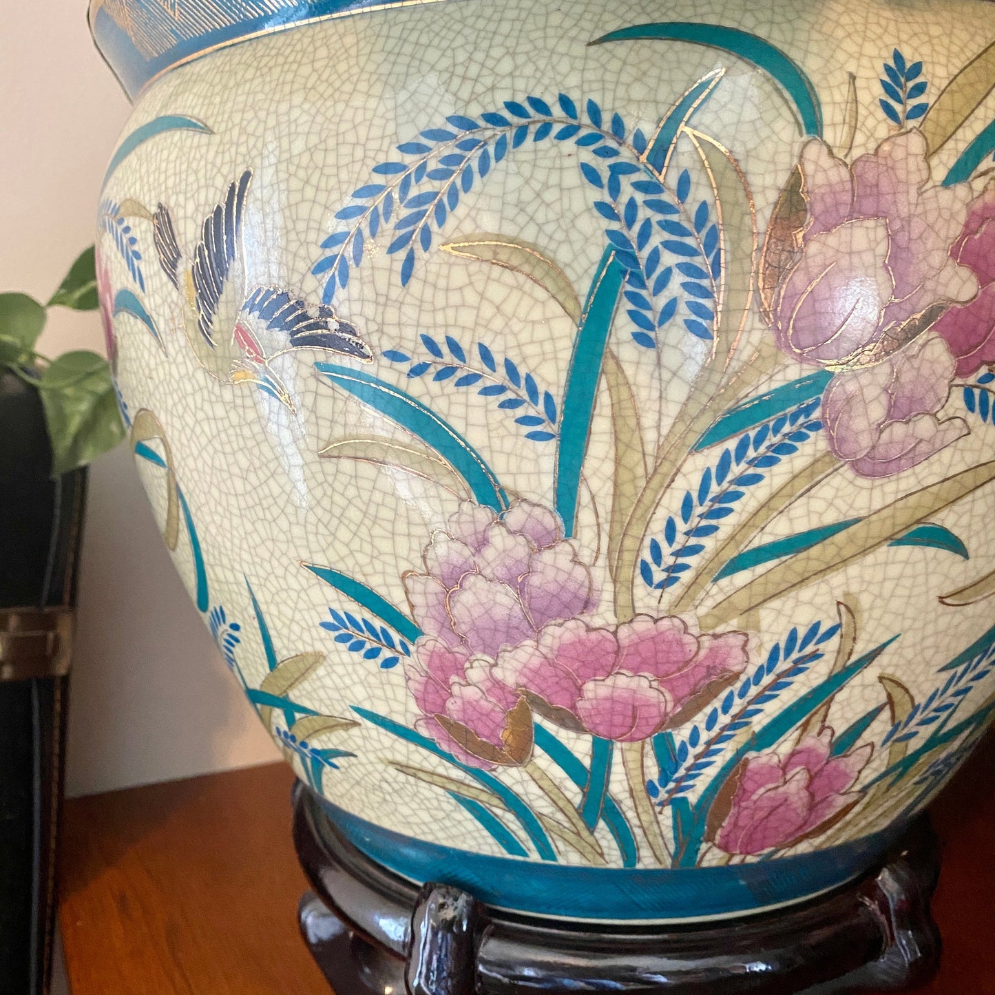 Chinese Porcelain Enamel Floral Motif Jardiniere Planter