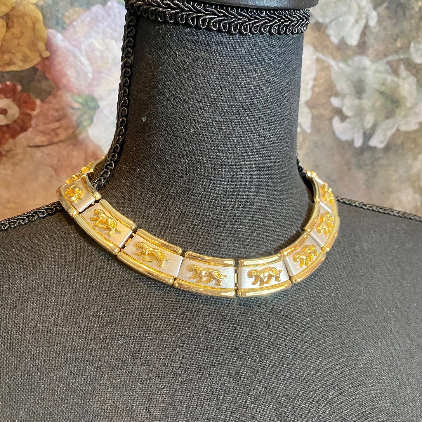 Two-Tone Jaguar Collar Necklace