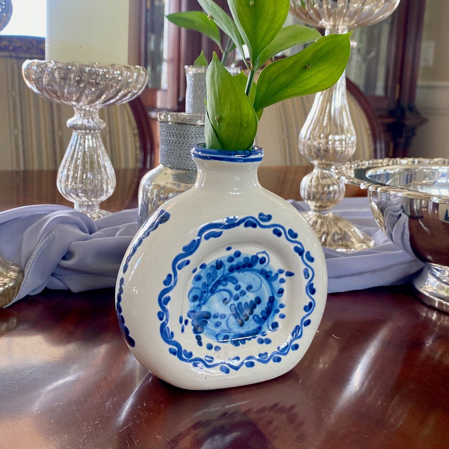 Deruta Hand Painted Round Vase