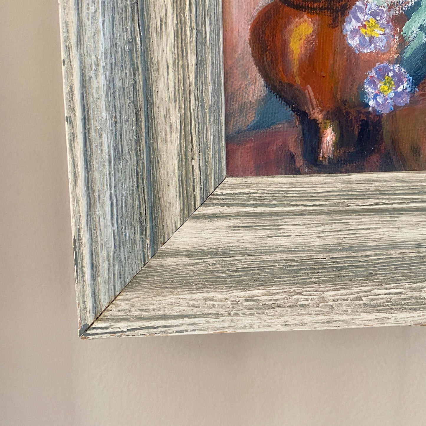 Small Floral Original Acrylic on Canvas by Pilar