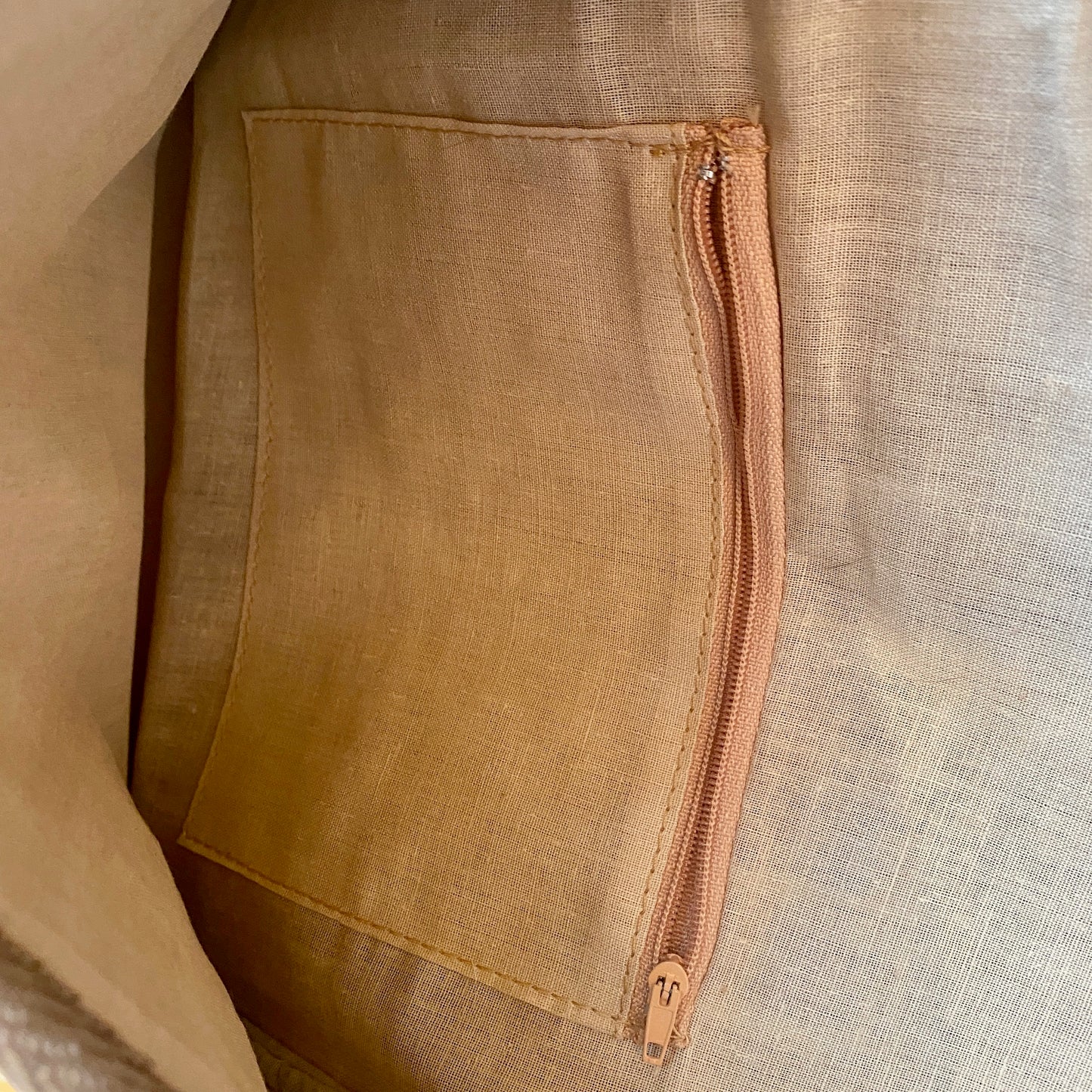 Rattan and Gold Leather Striped Clutch