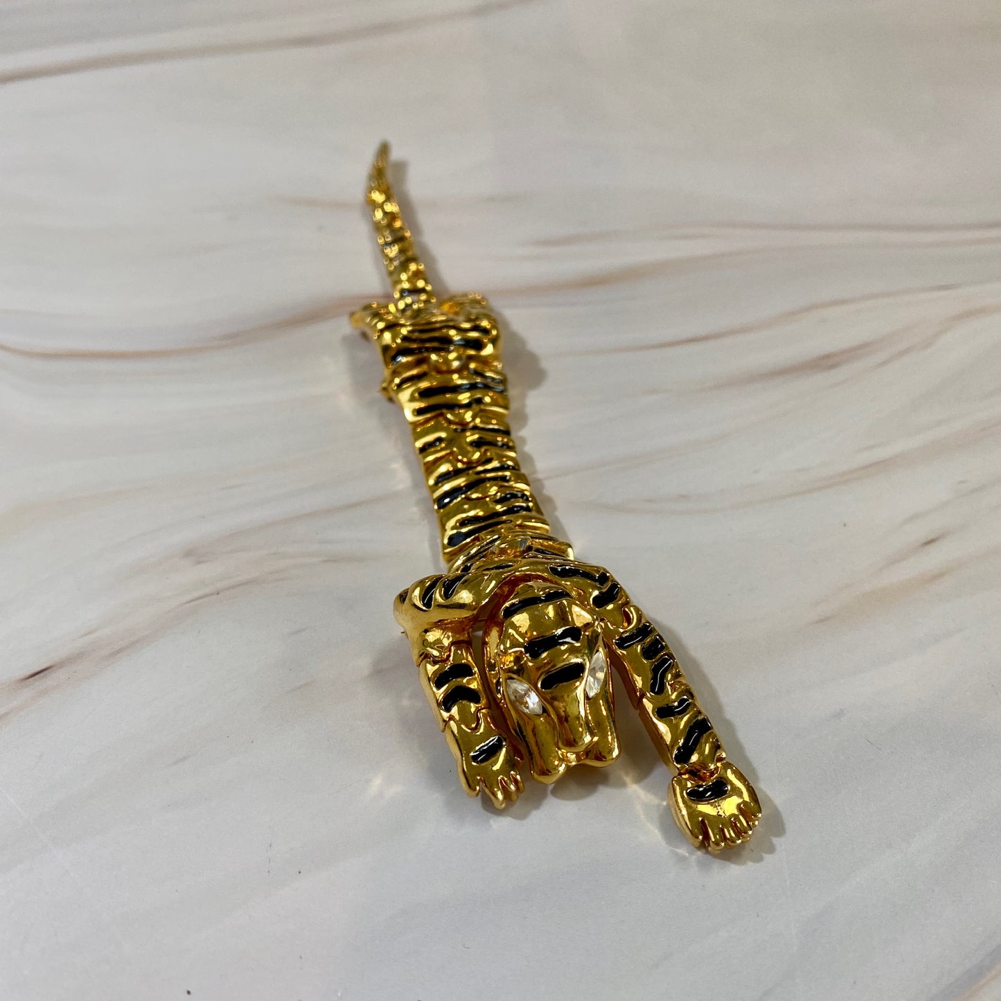 Over-the-Shoulder Tiger Brooch