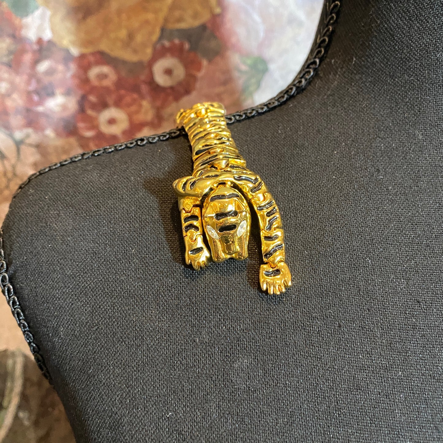 Over-the-Shoulder Tiger Brooch