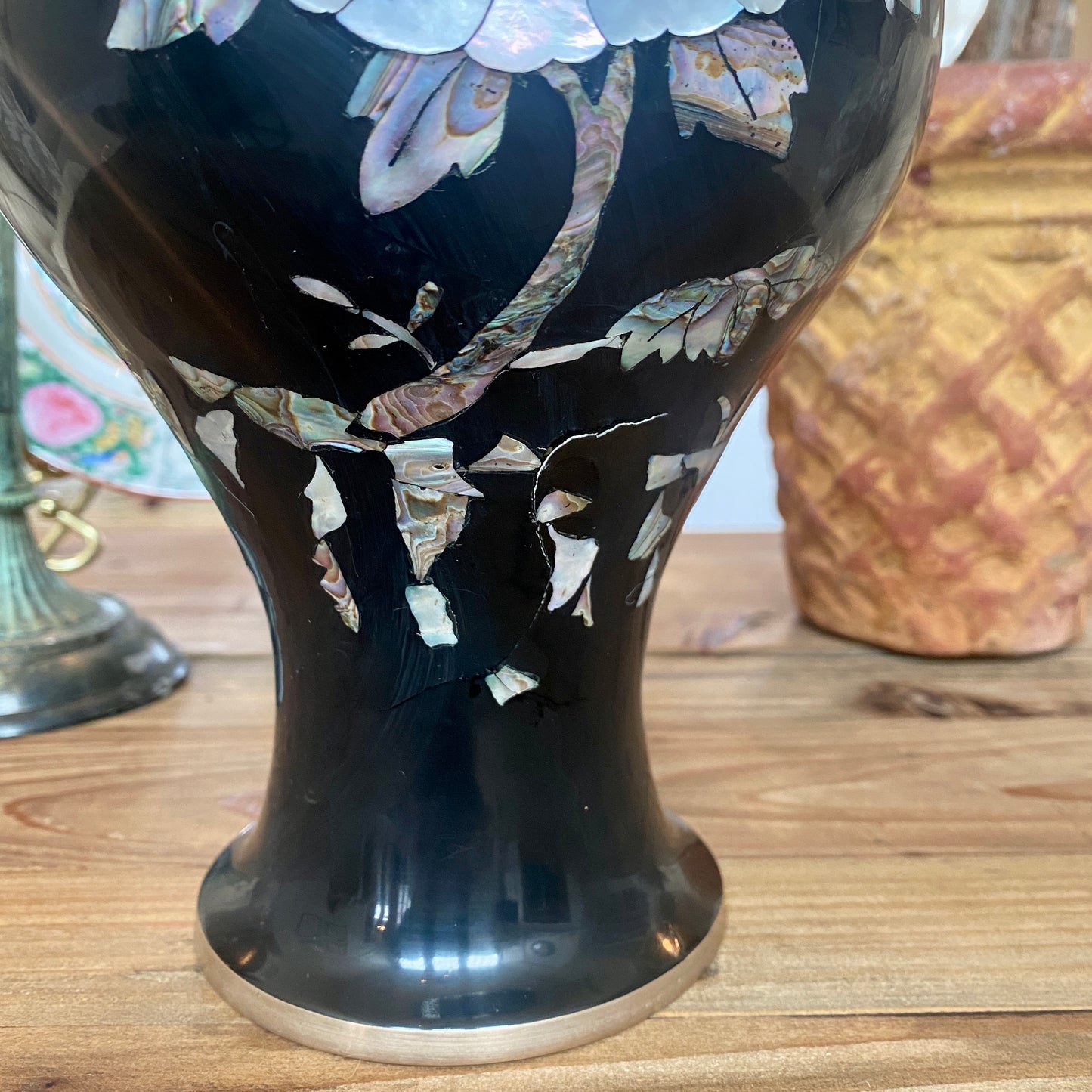 Inlaid Mother of Pearl Vase