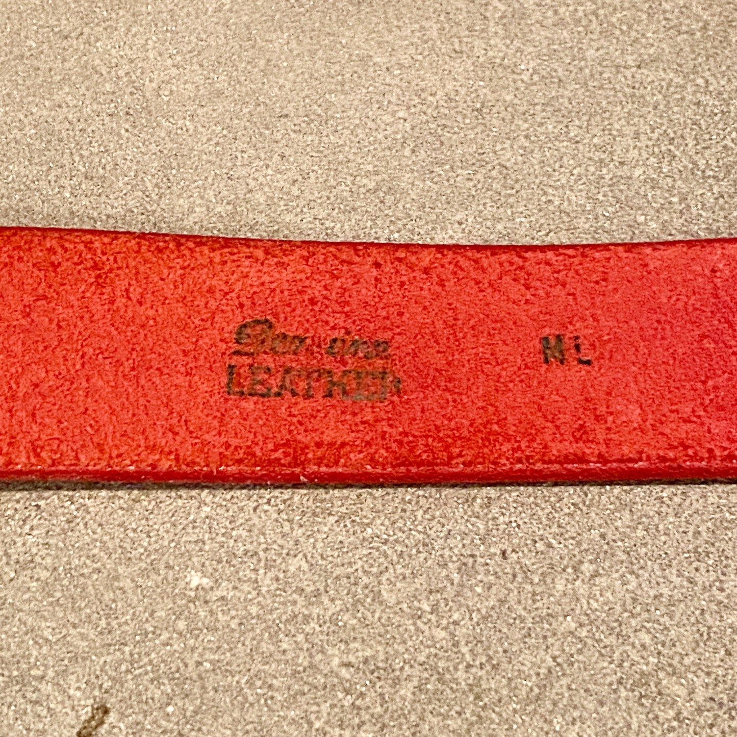 1980's Leather Belt with Gold/Silver Buckle