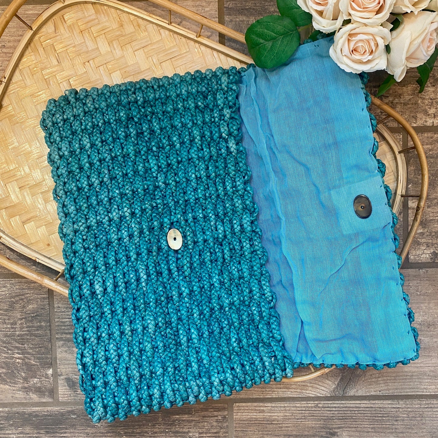 Magid Italian Hand Woven Clutch
