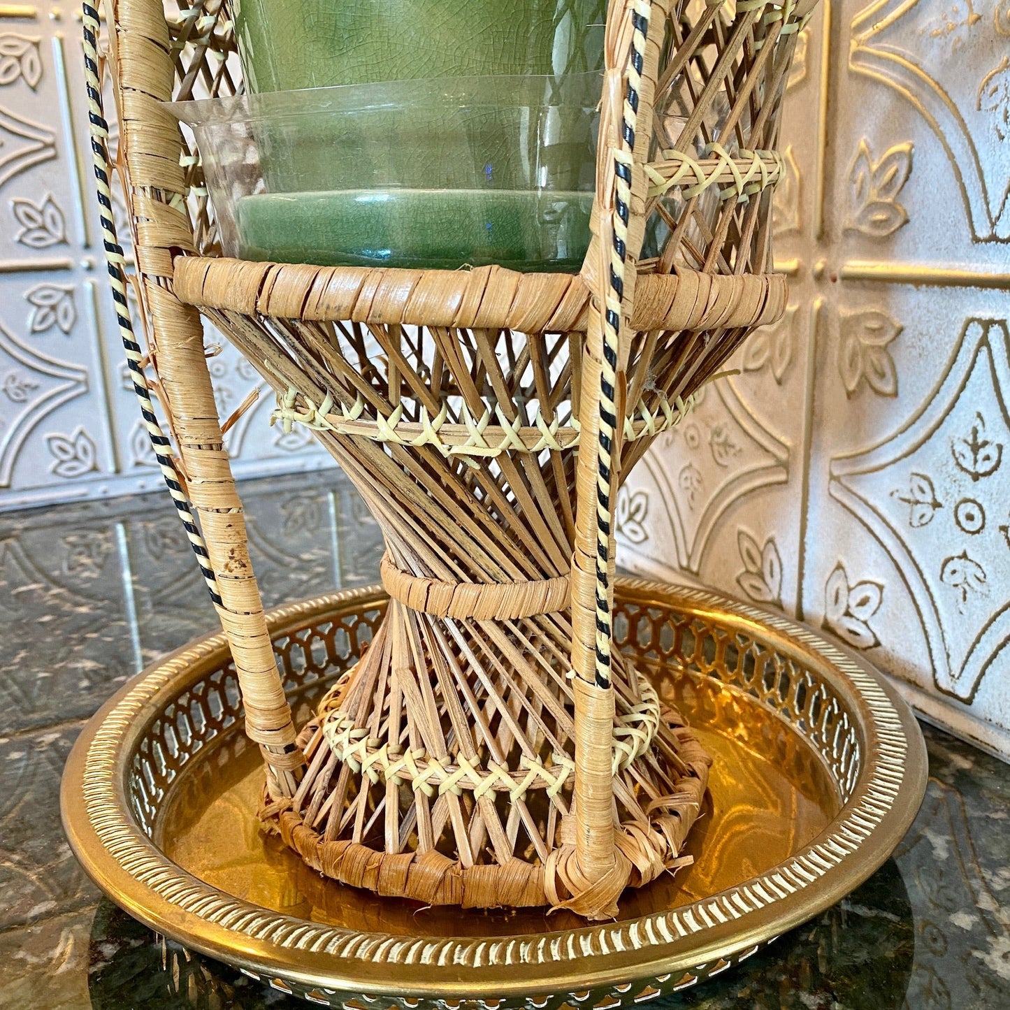 Mini Peacok Chair/Pot Holder