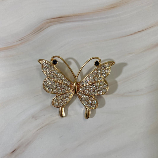 Butterfly Rhinestone Brooch