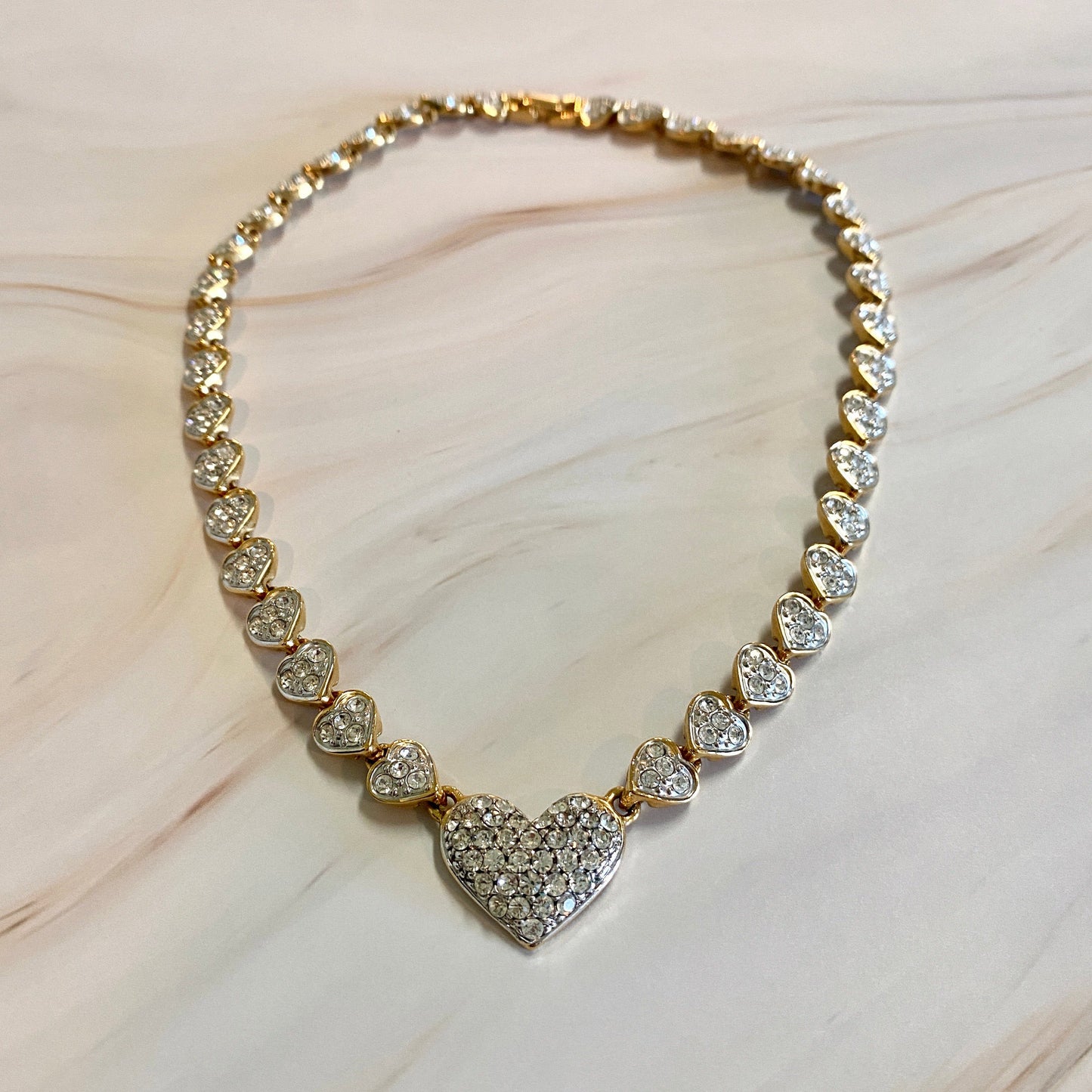 Rhinestone Heart Necklace