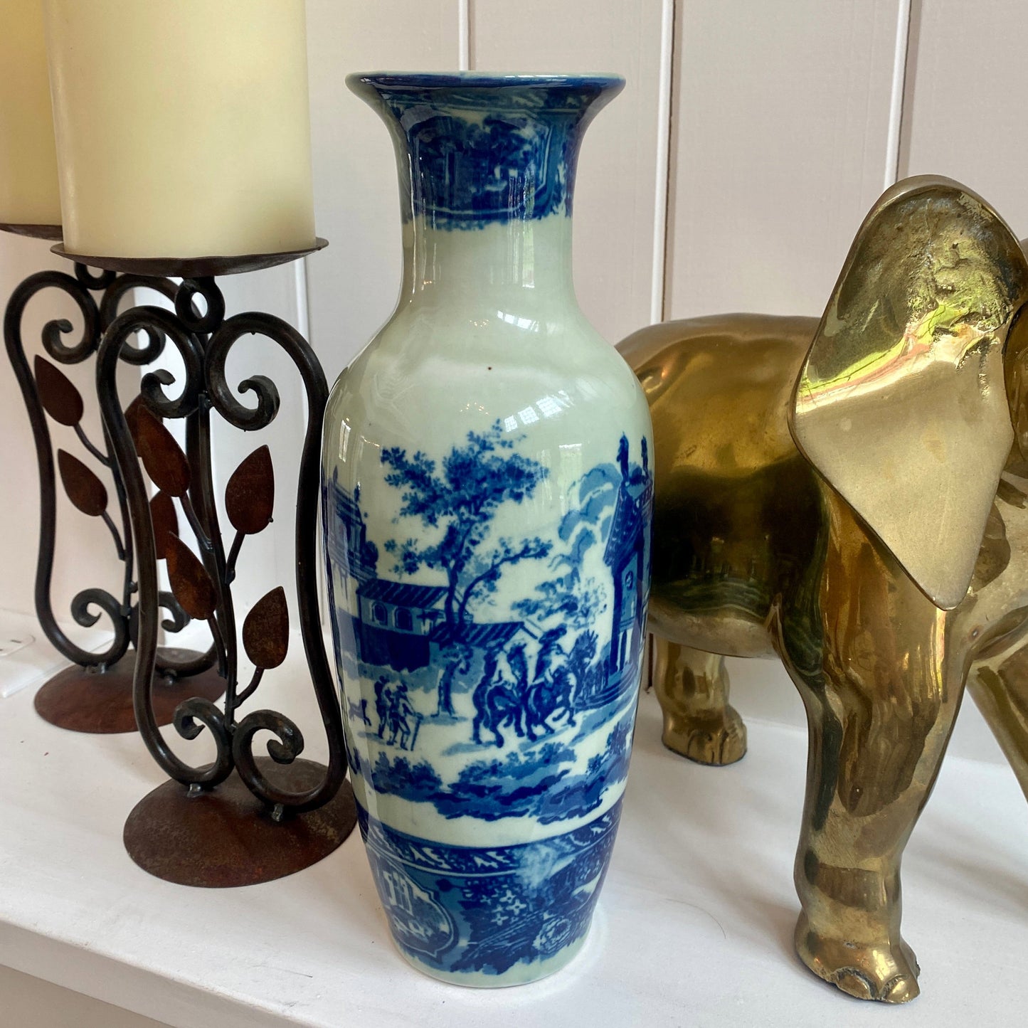 Victoria Ironstone Blue and White Vase