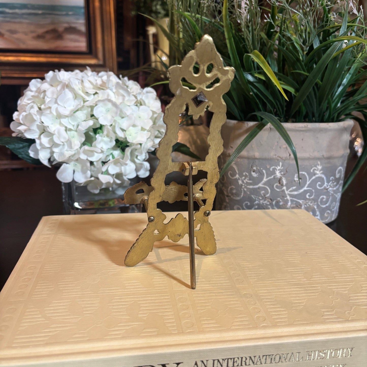 Vintage 100% Brass Mini Easel