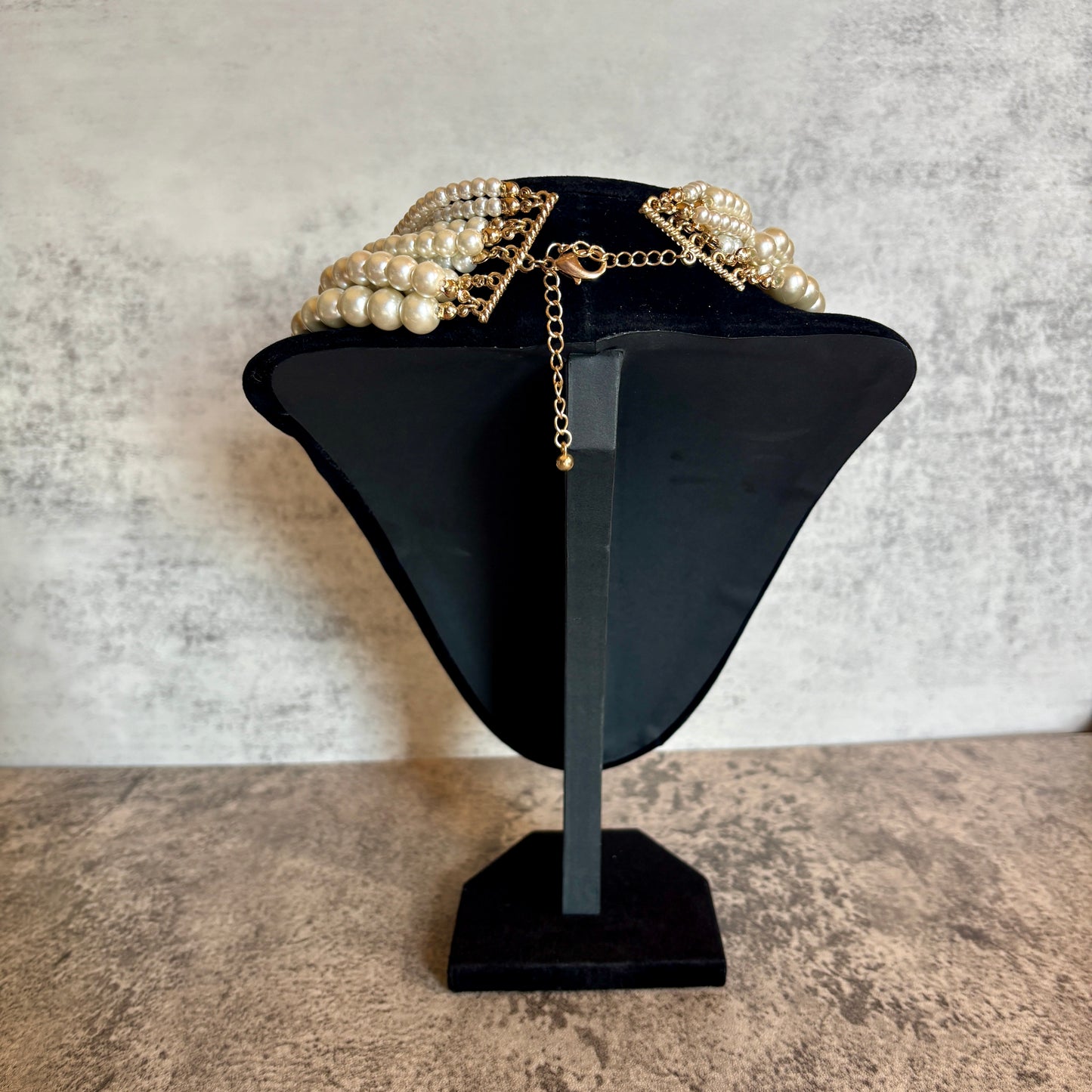 Vintage 8-Strand Faux Pearl Necklace