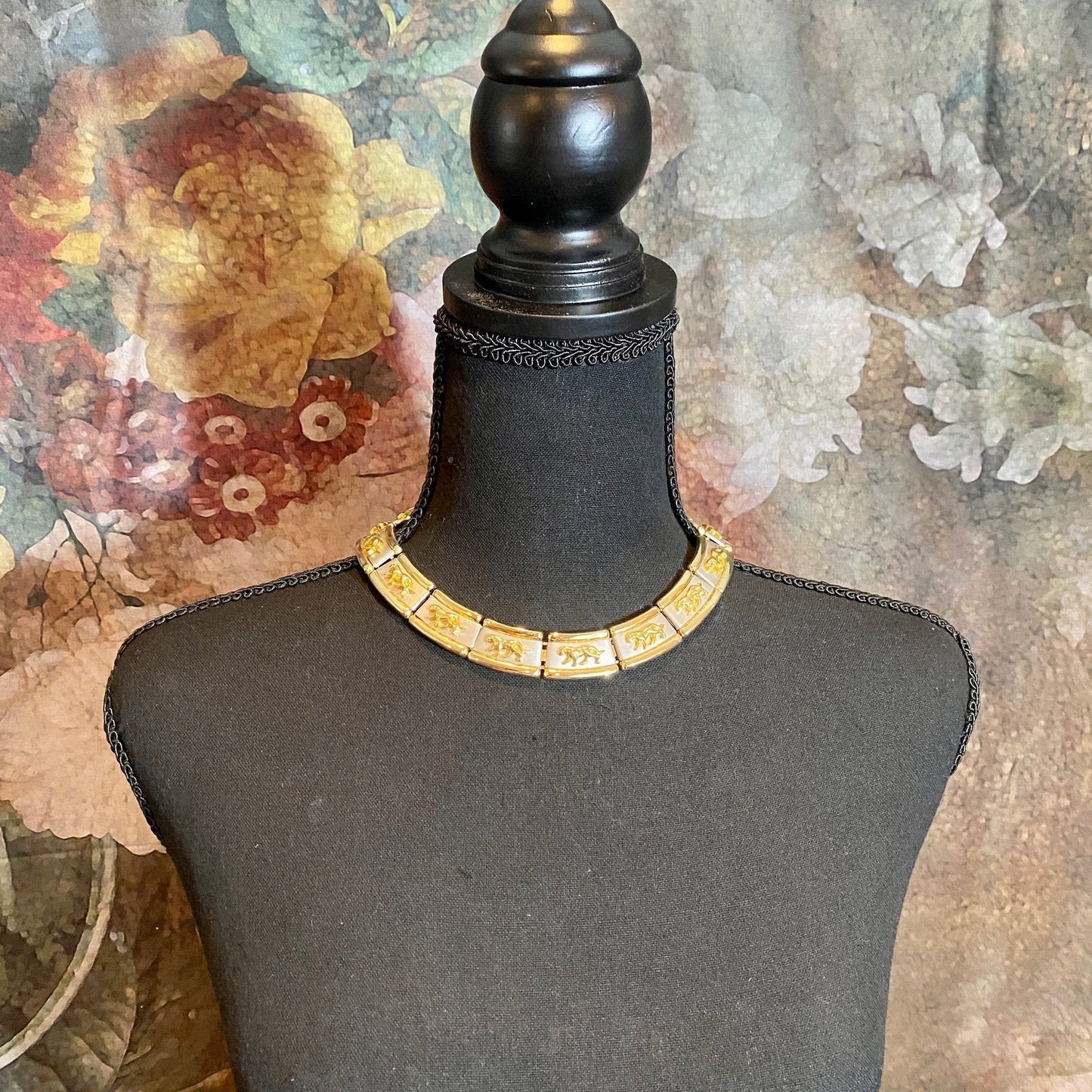 Two-Tone Jaguar Collar Necklace