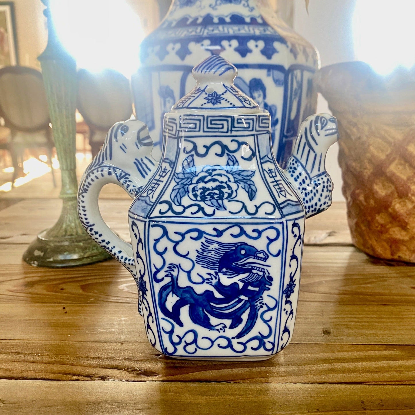 Chinese Porcelain Dragon Tea Pot
