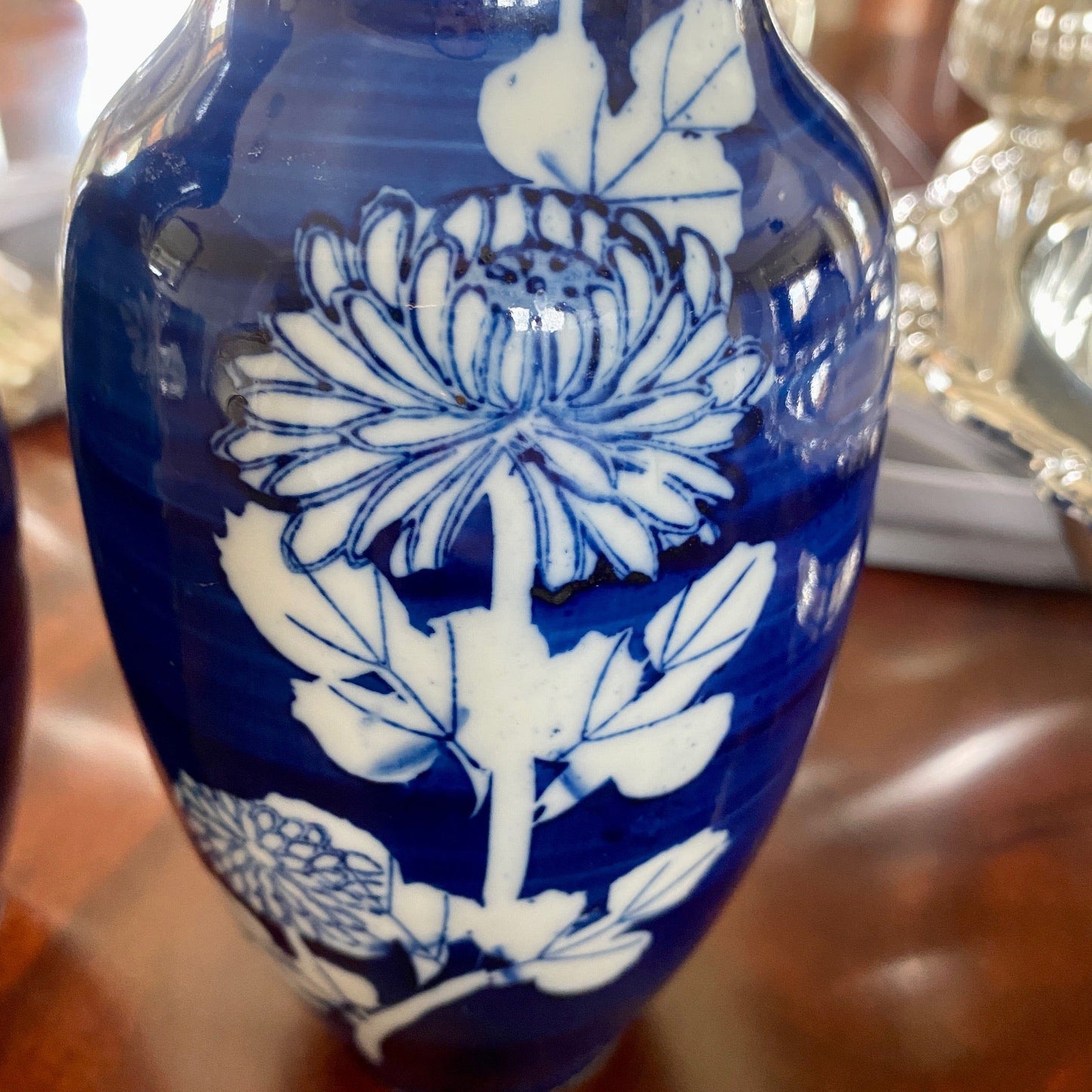 Pair of Hand Painted Takahashi Floral Vases
