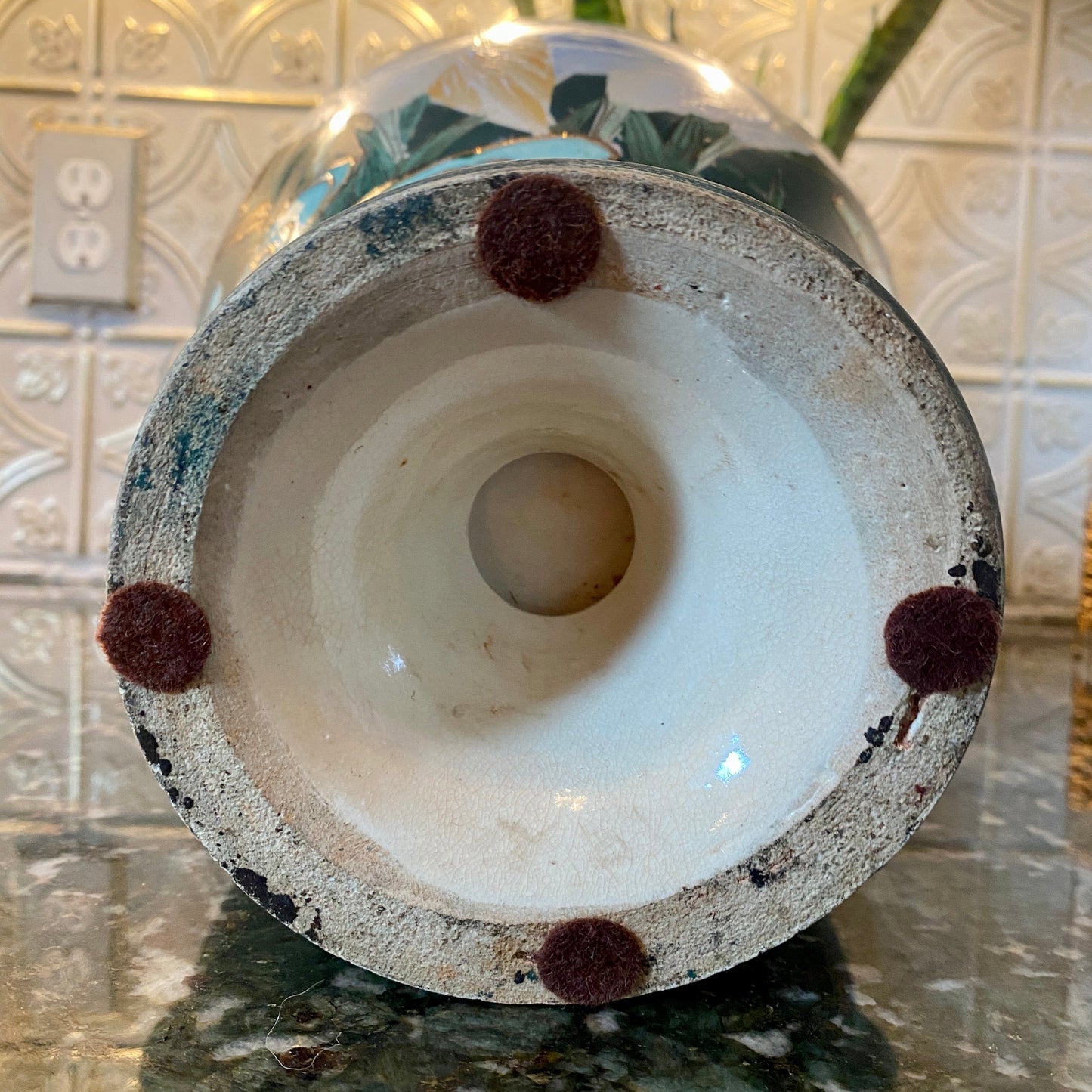 XL Hand Painted Double Handle Vase