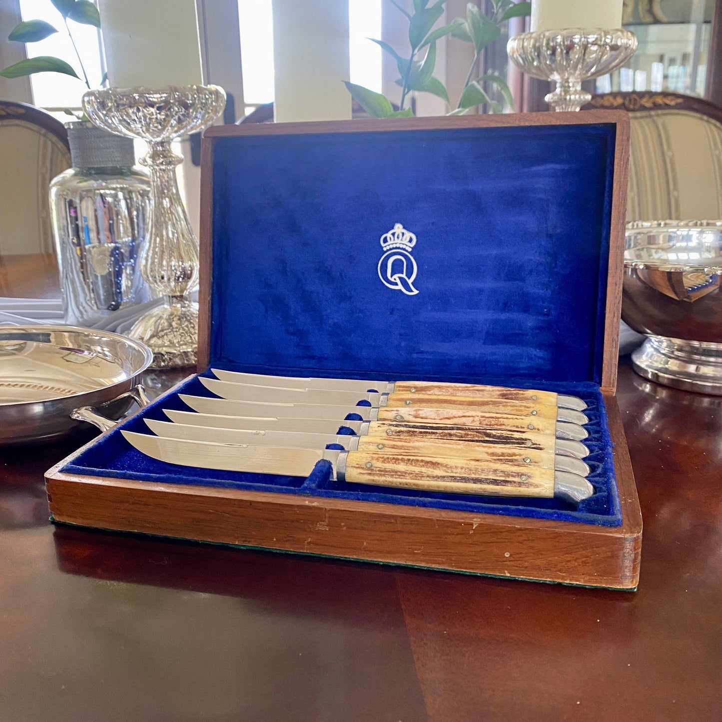 Queen Cutlery Stag Bone Steak Knife Set
