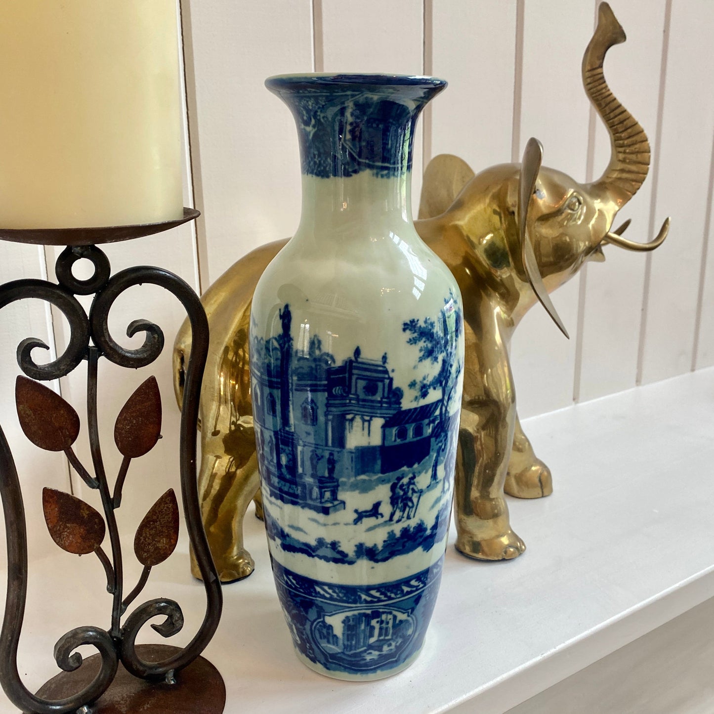 Victoria Ironstone Blue and White Vase