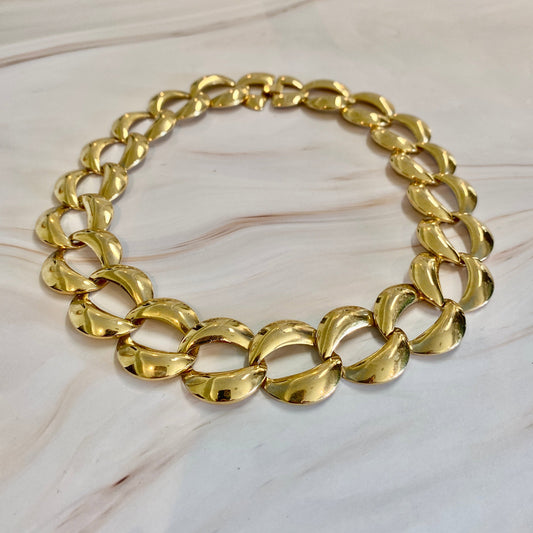 Gold Round Link Curb Chain