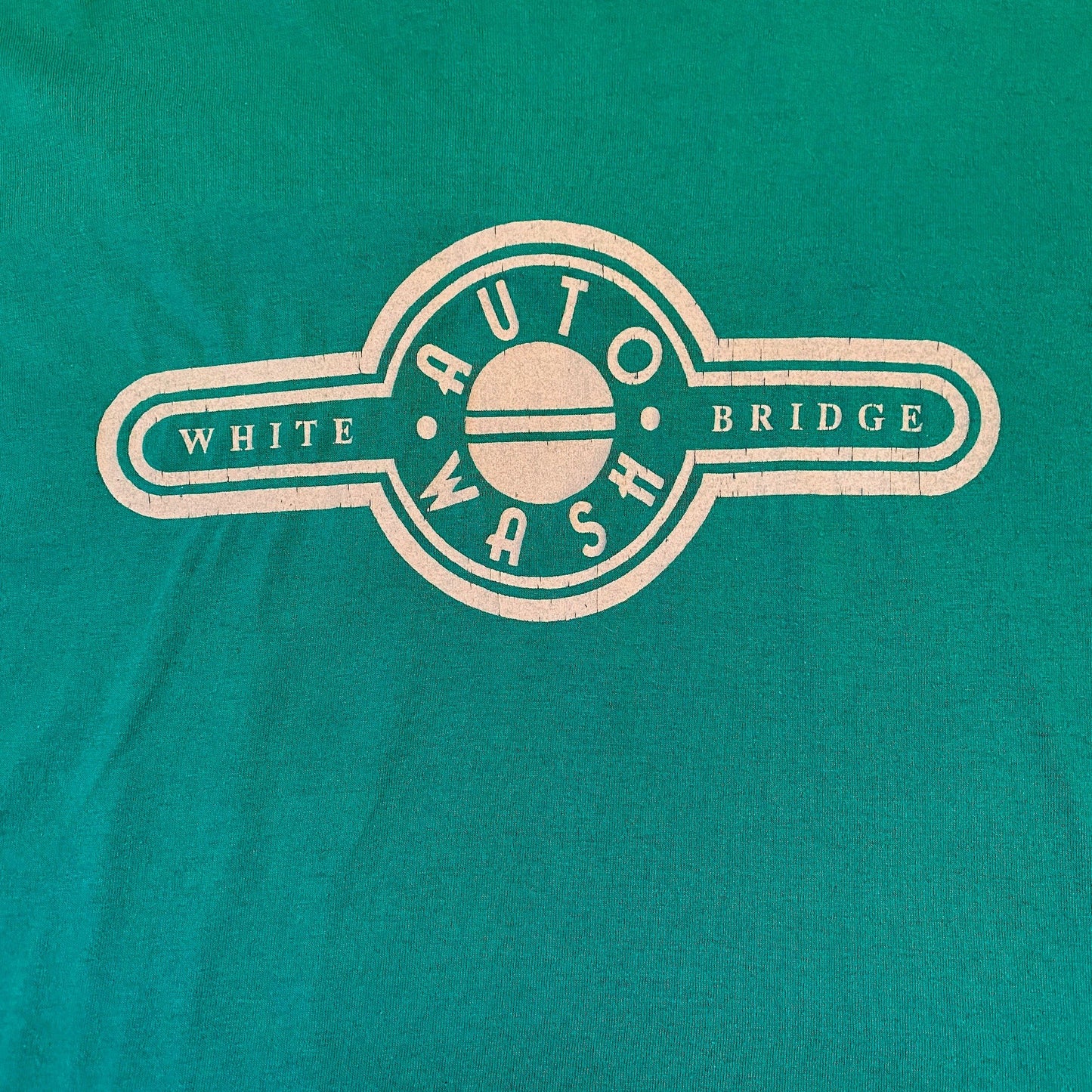 1990s Single Stitch White Bridge Auto Wash Vintage Tee