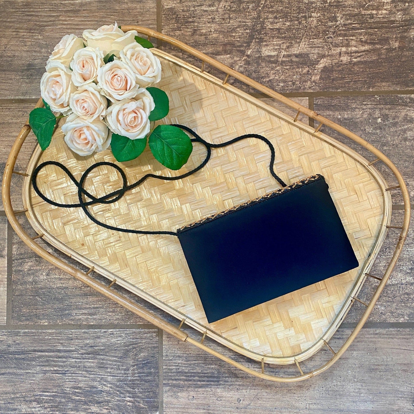 Old Hollywood Satin Beaded Bag