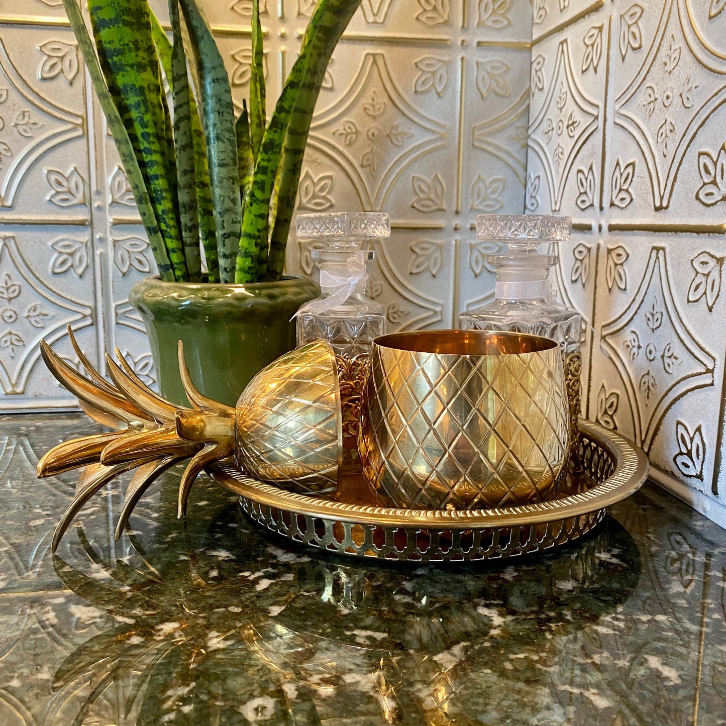 Heavy Brass MCM Pineapple Candy Dish