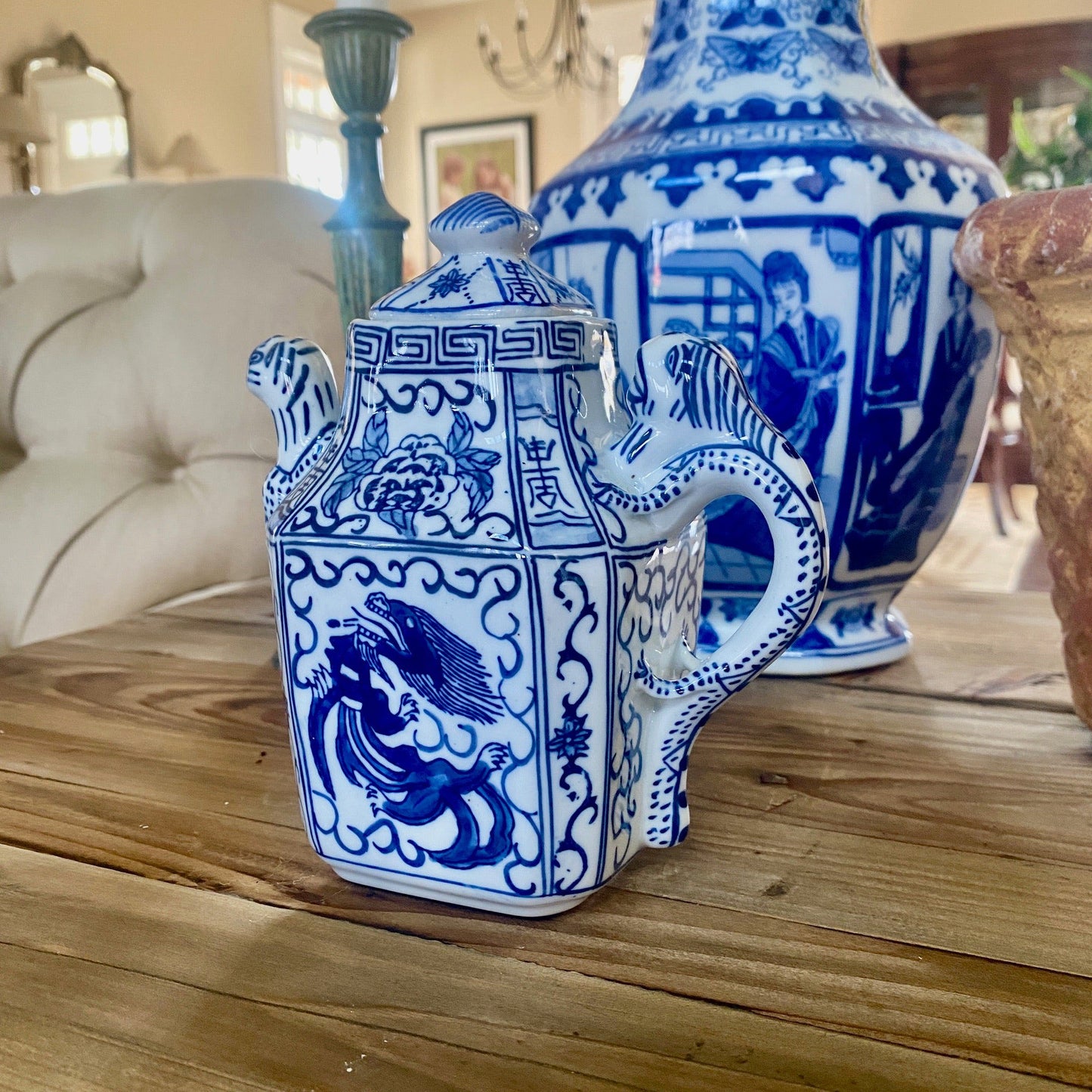 Chinese Porcelain Dragon Tea Pot