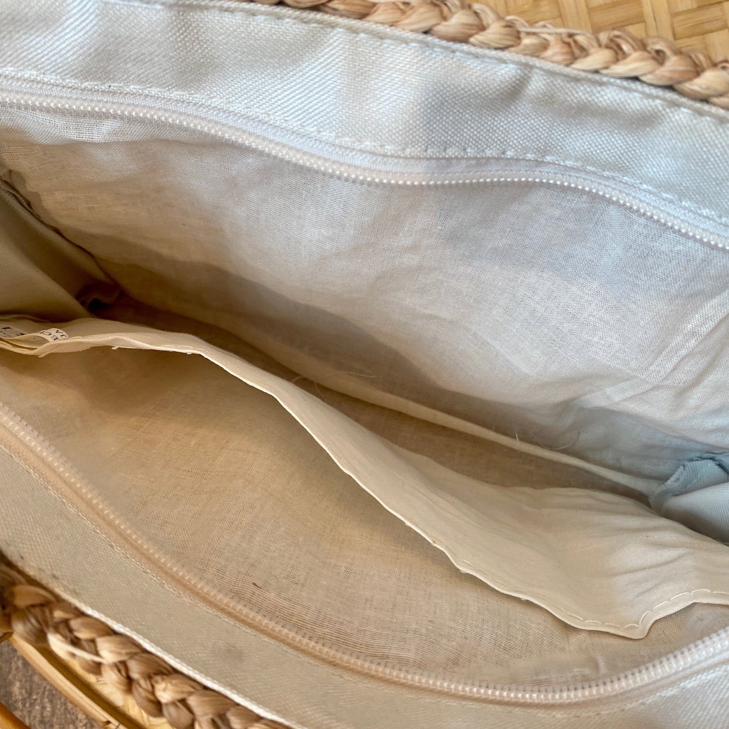 Rattan Woven Bag with Needle Point