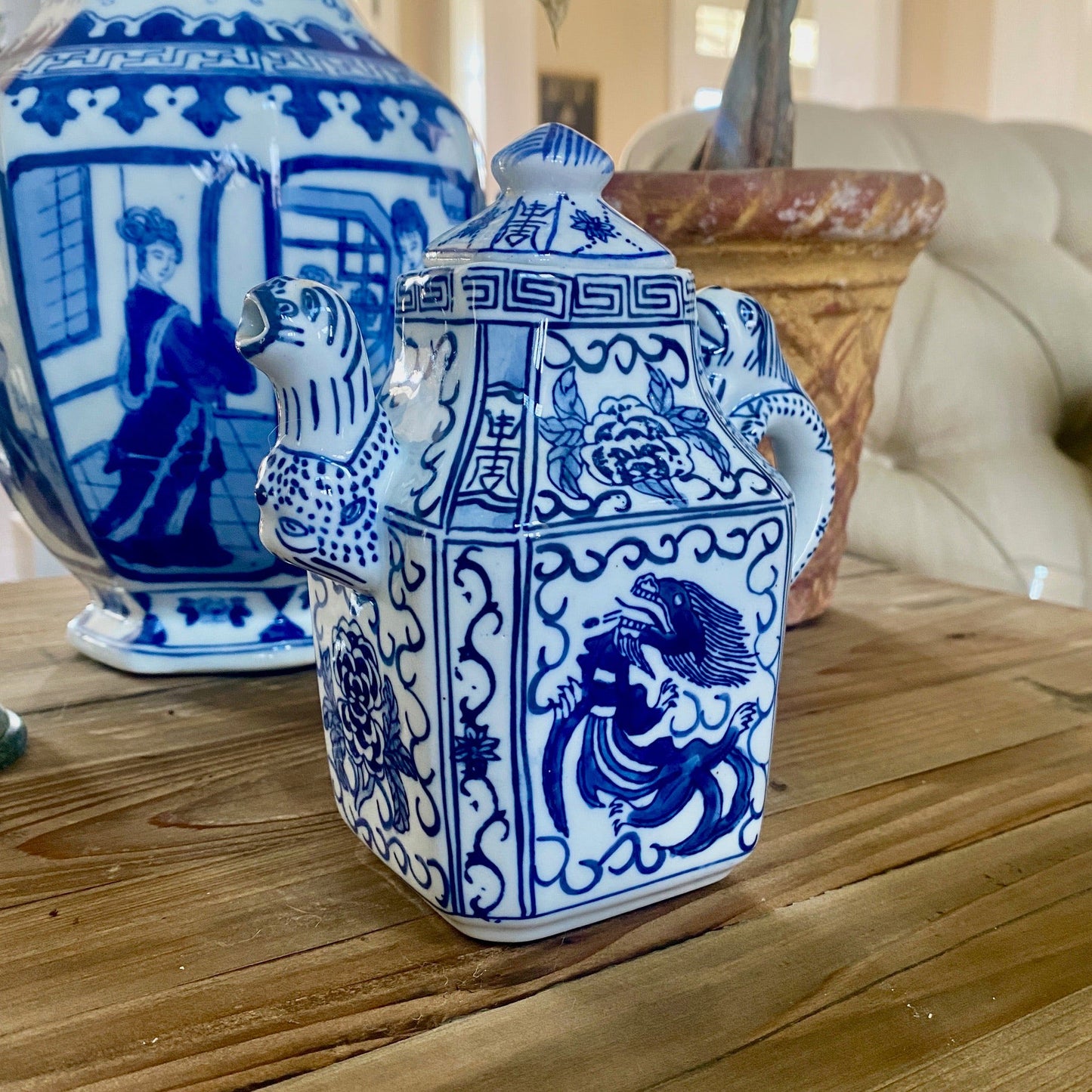 Chinese Porcelain Dragon Tea Pot