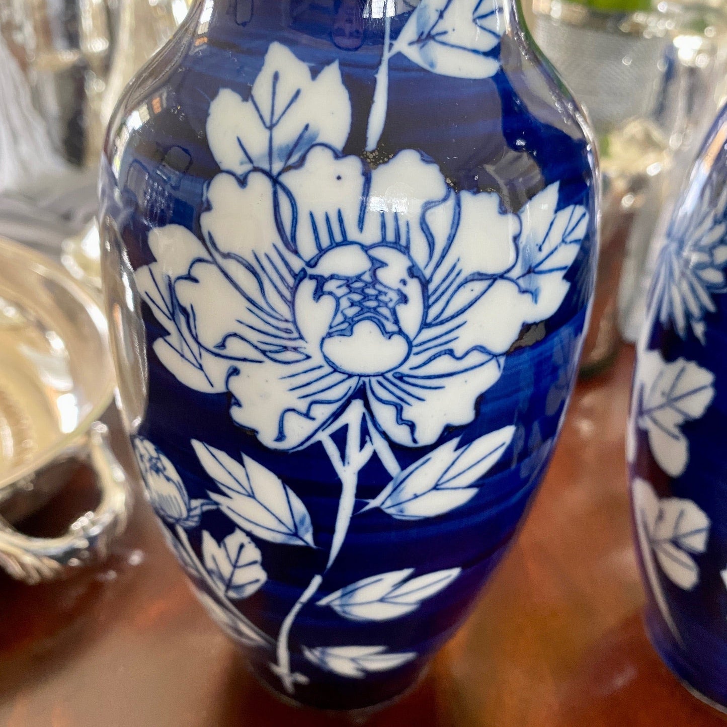 Pair of Hand Painted Takahashi Floral Vases