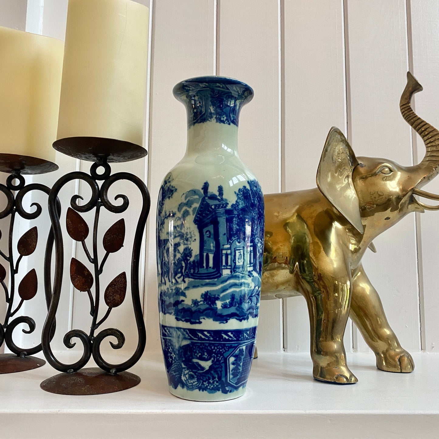 Victoria Ironstone Blue and White Vase