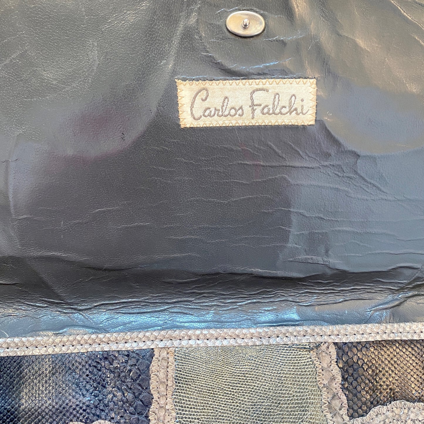 Carlos Falchi Snake Skin Clutch