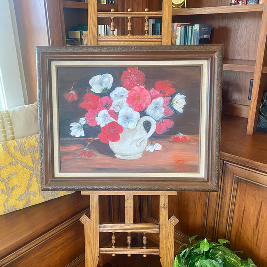 Large Original Acrylic Poppies on Canvas by Pilar