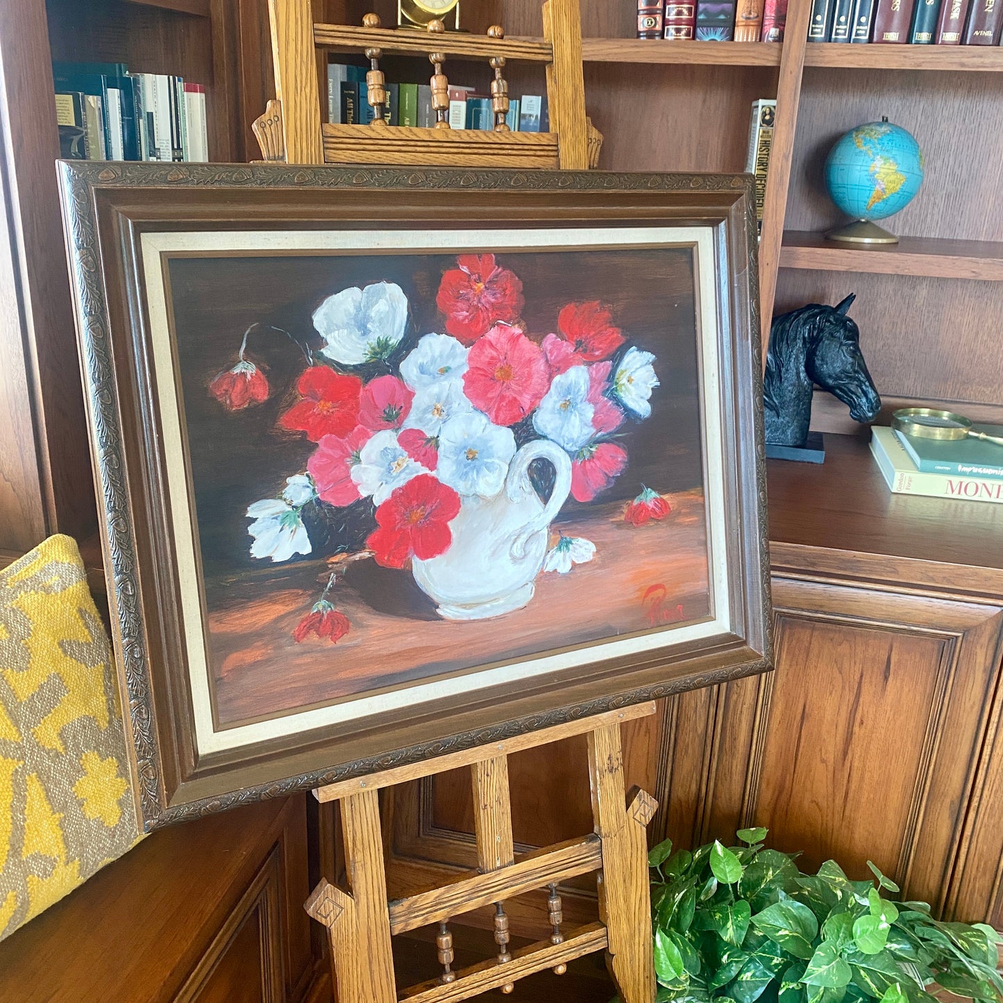 Large Original Acrylic Poppies on Canvas by Pilar