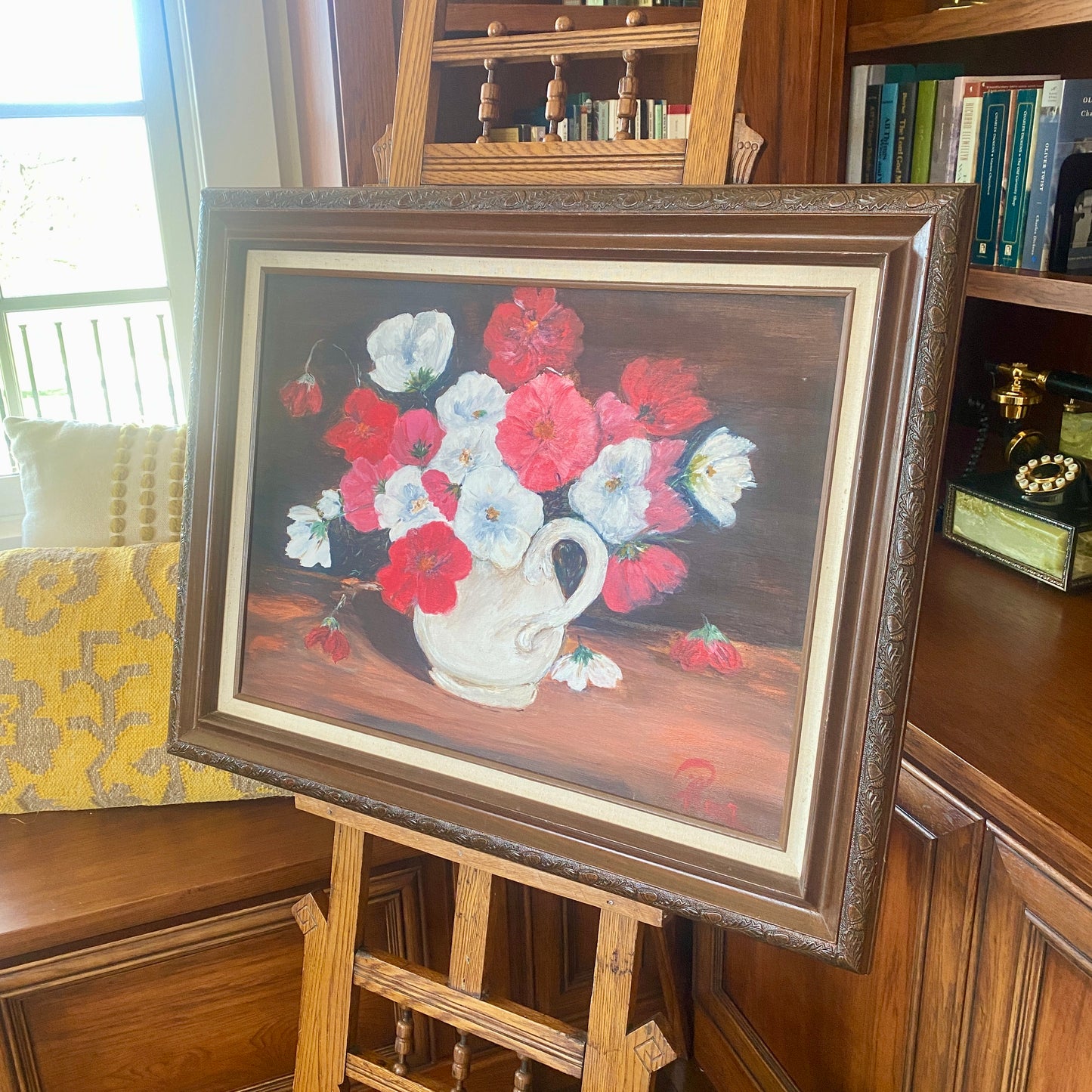 Large Original Acrylic Poppies on Canvas by Pilar