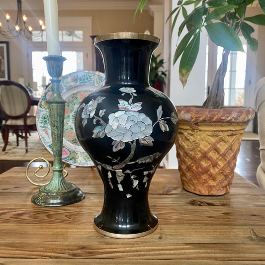 Inlaid Mother of Pearl Vase