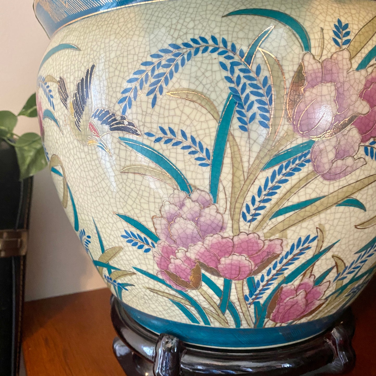 Chinese Porcelain Enamel Floral Motif Jardiniere Planter
