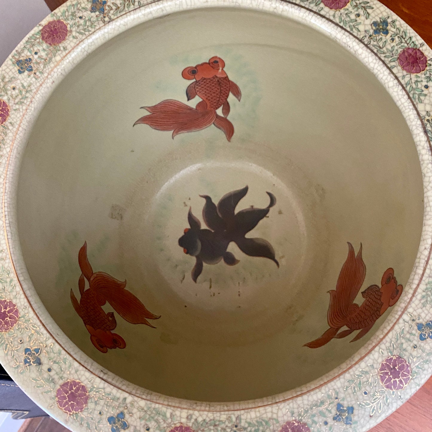 Chinese Porcelain Enamel Floral Motif Jardiniere Planter