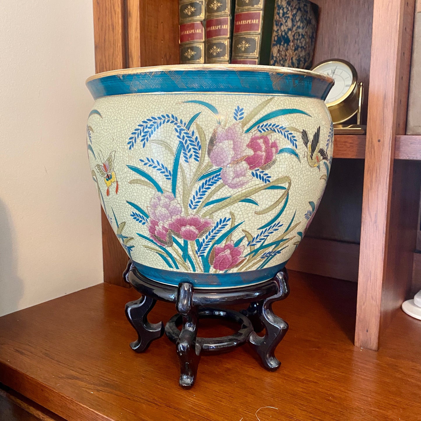 Chinese Porcelain Enamel Floral Motif Jardiniere Planter