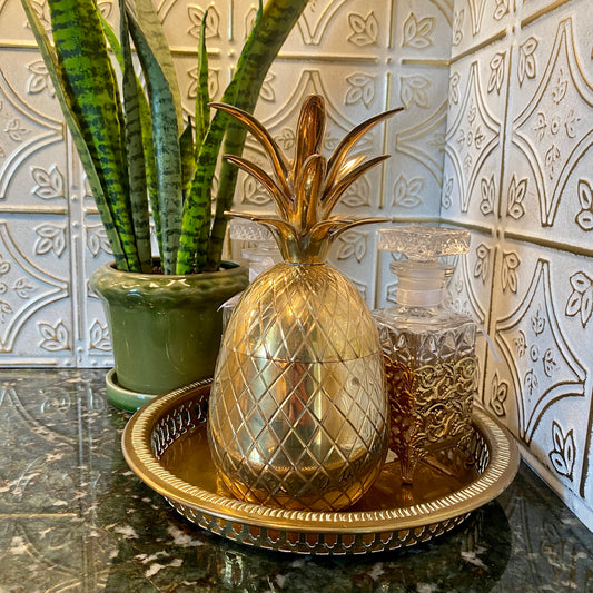 Heavy Brass MCM Pineapple Candy Dish